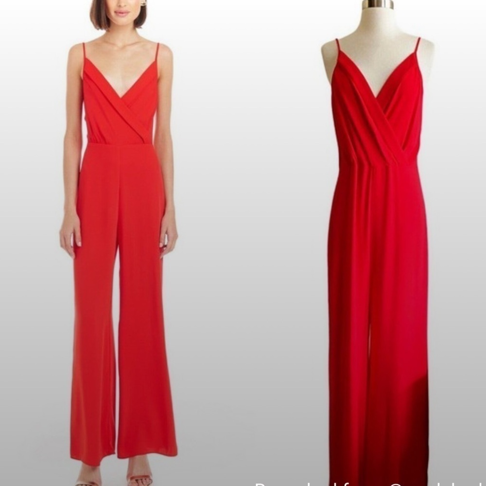New! Amanda Uprichard Constantine Sleeveless Jumpsuit in Red ❤️ Small